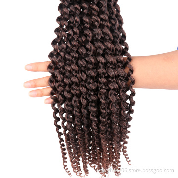 Large Capacity Curly Extensions 30 Strands Kinky Wholesale 1B/27 Ombre Braids Water Wave Crochet Passion Twist Hair